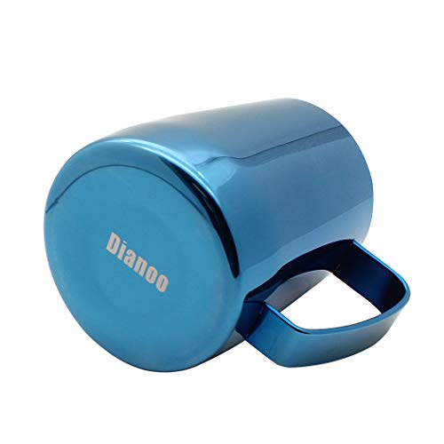 Dianoo Jarra De Espuma De Leche De Acero Inoxidable Chapada En Titanio Arte Latte Crema Taza De Café Latté Capuchino… - Imagen 3