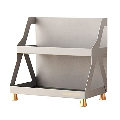 Simple Double Layer Iron Cosmetics Storage Rack Desktop Skin Care Product Storage Rack Storage Box Lipstick Perfume Rack Travel Jewelry Box