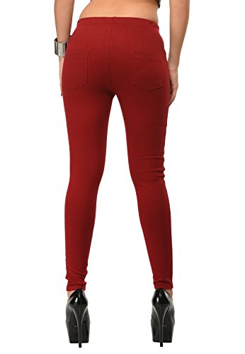 Image of Frenchtrendz Women's Slim Fit Mid Rise Stretchable Cotton Modal Spandex Jegging Pull On