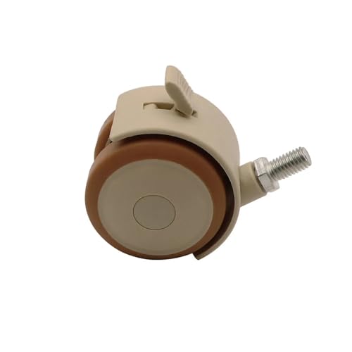 Roulettes de remplacement à tige M6 paquet de 4 roues pivotantes pour meuble charge 270lb