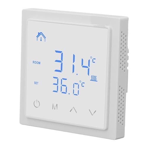 Termostato de Calefacción Smart Underboor -LED -Anti -falsch -Talch -Kontakters -Controller para en Casa (Black) (White)