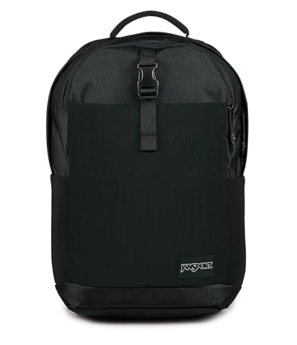 JanSport Journey Pack Backpack – Large Main Compartment, Dual Water Bottle Pockets, 15-inch Padded Laptop Compartment with Tricot Lined Sleeve, Black