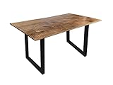 casamia Esstisch Küchen Tisch Esszimmer Tisch Liverpool 120x80 160x90 u. 200x100 cm Mangoholz massiv Größe 120 x 80 cm