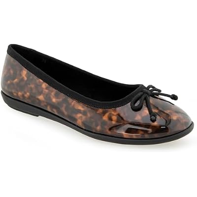 Aerosoles Women's Homebet Ballet Flat, Java Tortoise Patent, 8W