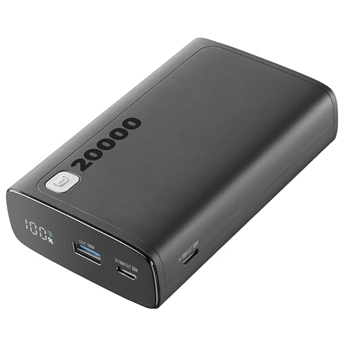 Cellularline - Elite 20000 - Caricabatteria Portatile - Capacità di 20000mAh - +144 ore di ricarica extra - 1xUSB OUTPUT: 18W Adaptive Technology - 2xUSB-C INPUT: 18W/ OUTPUT: 20W PD - Nero