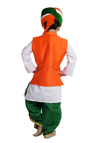 Image of Kaku Fancy Dresses Multicolor Dhoti Kurta & Safa For Kids, Kurta Jacket Set For Boys & Girls, Multicolor