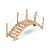 Shine Company 4963N Decorative Cedar Wood Garden Bridge with Side Rails, Natural