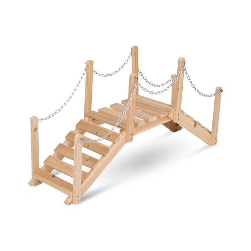 Shine Company Gartenbrücke aus Zedernholz mit Seitenschienen...