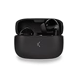 Auriculares inalámbricos KSIX TrueBuds2, Bluetooth 5.0, Autonomía hasta 20 Horas, Negro