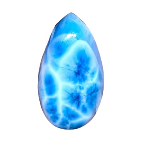 Larimar naturel authentique poire 26mm pour remplacer une pierre perdue ou brisée