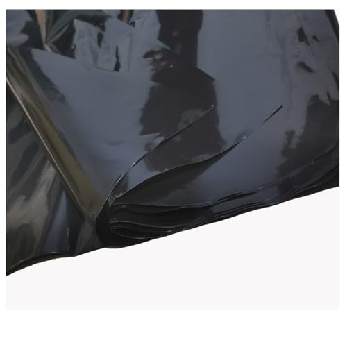 2 m x 10 m de bâche en polyéthylène noir robuste, 1,6 kg d'épaisseur, feuilles de couverture en polyéthylène pour serre de jardin, pour l'isolation et la...