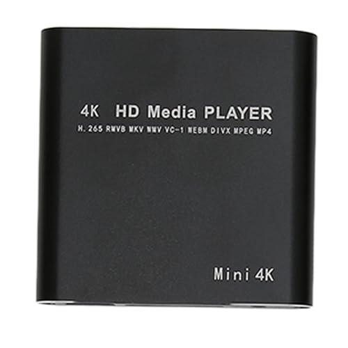 Mini Reproductor Multimedia de Streaming, Reproductor de Vídeo 4K HD con Reproducción Multiformato, Múltiples Subtítulos y Pistas de Sonido, Almacenamiento 4G Integrado, para