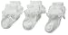 Jefferies Socks Little Girls' Newborn Tutu Lace Socks 3 Pair Pack, White/White, Toddler