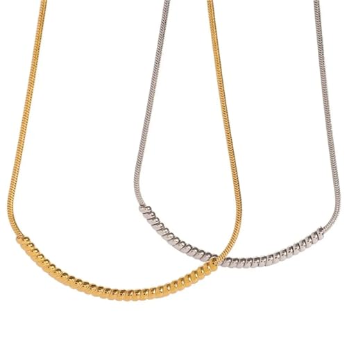 Collier chaîne serpent en acier inoxydable, le cadeau minimaliste idéal