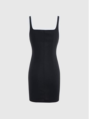 Women's Summer Bow Mini Dress Elegant Square Neck Sleeveless Evening Party Dresses2