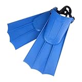 QSTDGVPW Flippers Scuba Diving Fins Lightweight Adjustable Snorkeling Supplies, Feet Shoes Snorkel Fins for Professionals, Blue 30 to 36