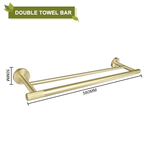 Double porte-serviettes or brossé pour éliminer le désordre - 5