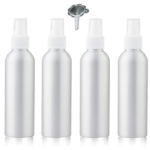 4.2 Oz Spray Bottle, Aerosol Spray Bottles, Mistting Spray Bottle for Cleaning Solutions, Small Empty Continuous Spray Bottles for Essential Oils, Refillable Dispense for Daily Life Or Travel, 4 Packs