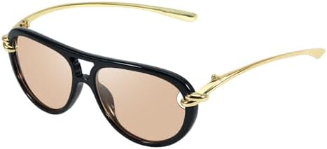 Oversized Aviator Sunglasses for Women with Gold Temples Trendy Large Big Double Bridge 2025 Designer Ladies Shades