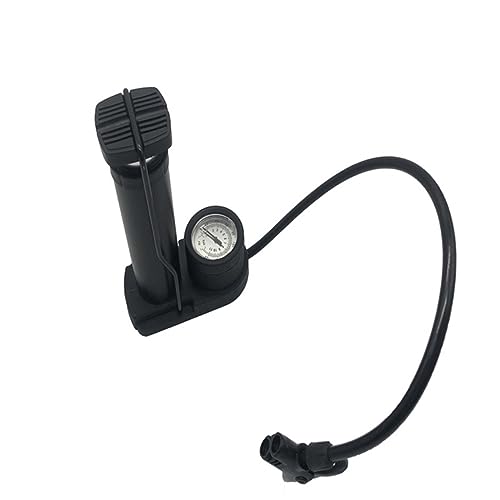 Abaodam Mini Portable High Pressure Tire Floor Pump with Barometer Foot Activated Inflator for Bikes and More Includes Tire Repair Tools Compact and Design Black