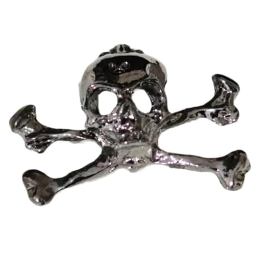 Skeleton Head Lapel Pin and Crossbones Lapel Pin Costume Jewelry