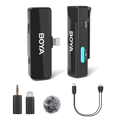 Boya Microfone Sem Fio Lapela Boyalink A1 para iPhone/Android/Câmera Vlogging Entrevistas