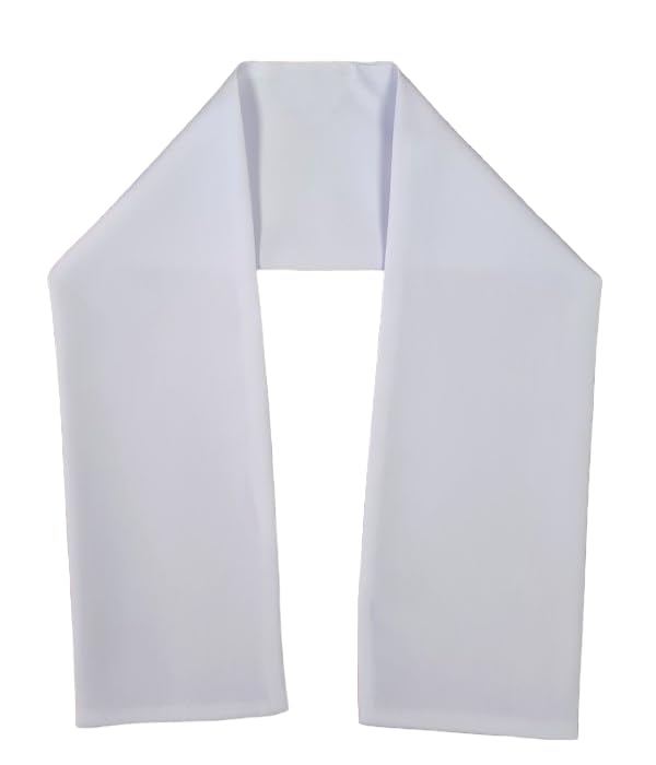 Générique Écharpe de baptême Vierge Blanc satiné pour Sublimation, Flocage ou Broderie