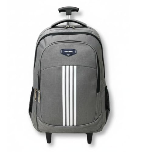 Mochila De Rodinha Com Alças De Costas Escolar Juvenil E Adulto (cinza)