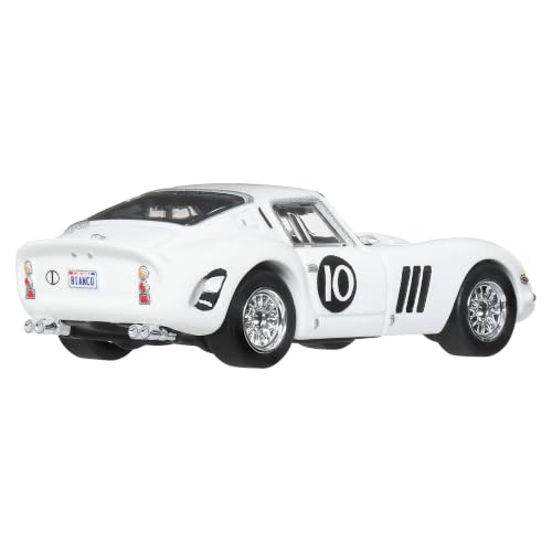 Image of Hot Wheels Premium Car Culture Collectible Toy Car, 1:64 Scale Die-Cast Ferrari 250 GTO, Eurospeed Vehicle with Real Riders Tires