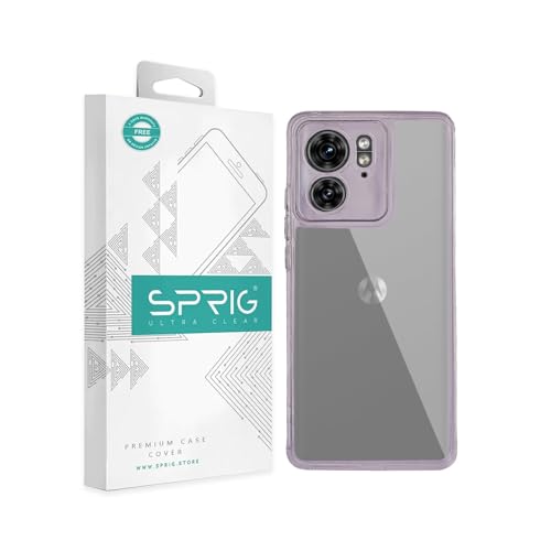 Image of SPRIG Compatible with Moto Edge 40 FusionCrystal Back Cover Drop Tested Shock Proof Mobile Case for Men, Women, Boys and Girls with Camera Protection (Transparent)