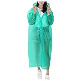[Einzigartiges Design] Der Hut nimmt ein Kordelzug-Design an. Bei Gebrauch kann das Seil festgezogen werden, um ein Herunterfallen des Mantels zu verhindern, und die Manschetten haben die Form einer Krawatte, um sicherzustellen, dass kein Wasser eindringt.