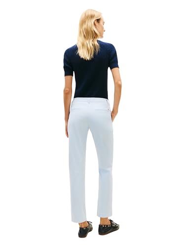 Image of Tommy Hilfiger Women's Twill Slim Chino Pants with Stretch Mid Rise Ankle Pants