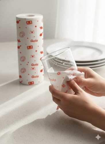 Image of Gala Reusable Kitchen Towel Roll (Anti-Bacterial,80 Washable Wipes per Sheet)