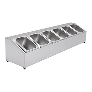 Alnemy Edelstahl Zutatenbehälter mit 6 Behältern