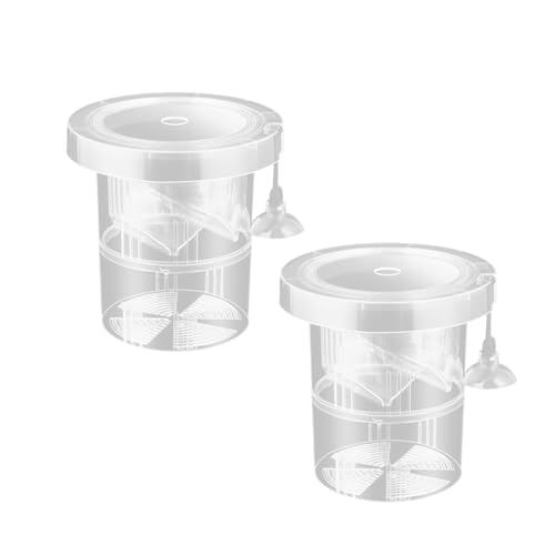 Uqezagpa 2個のフローティング水槽飼育ボックス。魚の産卵と稚魚の保護に。再利用可能な保育仕切り。