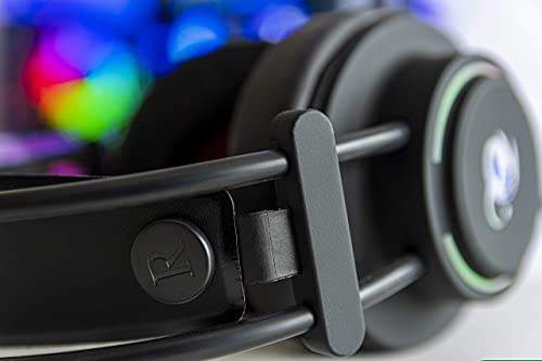 DeepLighting - Caschi per PC da gioco con microfono omnidirezionale e illuminazione LED, controllo volume, compatibile con PC, PS4 e Xbox One (adattatore incluso), regolabile - Cuffia gaming - Immagine 8