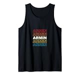 I Love Armin Personalizado Retro Sunset Primer Nombre Camiseta sin Mangas