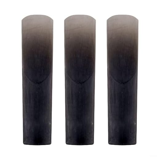 Pack de cañas de plástico de resina perfectamente diseñadas para todo tipo de saxofones y para clarinetes (tenor negro)