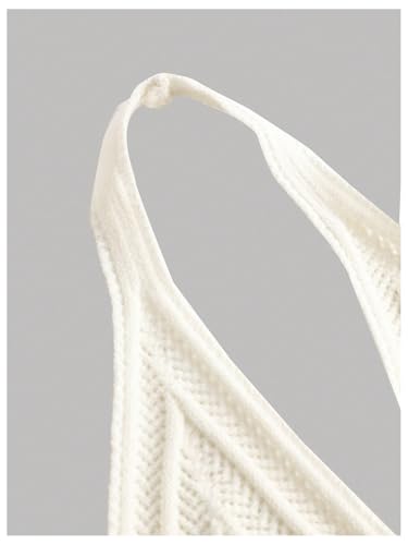 SHENHE Girl's Halter Crop Top V Neck Sleeveless Backless Slim Knitted Tank Top3