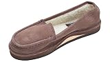Rainbow Sandals Ladies' Comfort Classics Leather Loafer w/Fleece Lining, Expresso, Size 8
