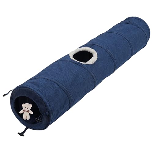 Tunnel per cani | Tubo di strisciatura interattivo pieghevole per animali domestici | Tunnel di gioco per gatti per tutte le stagioni | Design Flanged Design Agility Tube | Giocattolo per cani per can