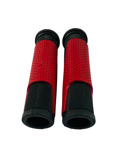 Image of Senior Cycle Handle Grip for 24-29 Inch Bicycle Dual Color Soft Rubber Non Toxic Anti-Slip MTB /City Bicycle Handle Grip Length 13cm Multicolor (Black-Red)