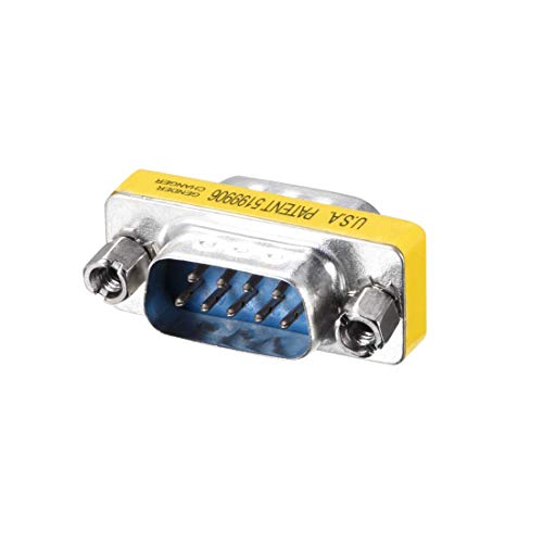 N/A DB9 VGA Gender Changer 9 Broches Mâle à Mâle 2 rangées Mini Gender Changer Coupleur Adaptateur Connecteur pour Applications Série Bleu Paquet de 20