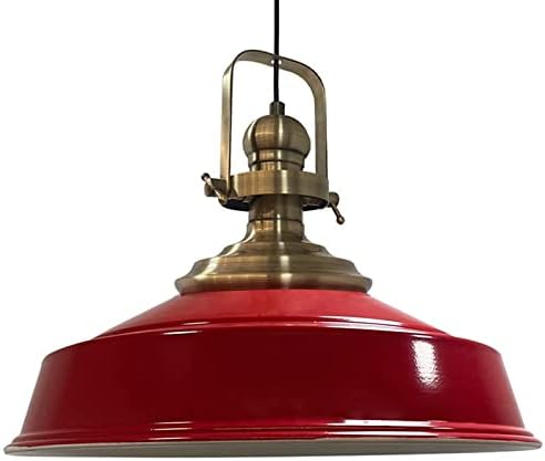bamyum Asletl Pendant Light Vintage Metal 41 cm, Lamp Shades Ceiling, Kitchen Lights Ceiling E27, Industrial Lamp Shades Ceiling, Metal Pendant Light Fitting for Living Room and Dining Table, Black