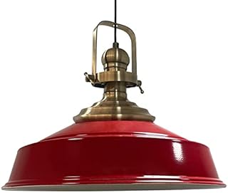 bamyum Asletl Pendant Light Vintage Metal 41 cm, Lamp Shades Ceiling, Kitchen Lights Ceiling E27, Industrial Lamp Shades Ceiling, Metal Pendant Light Fitting for Living Room and Dining Table, Black