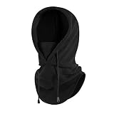 semen Balaclava Cagoule Homme Femme Hiver Chapeau Polaire Masque Chaud Moto Ski Helmet Cyclisme Alpinisme Outdooe Mens (Noir)