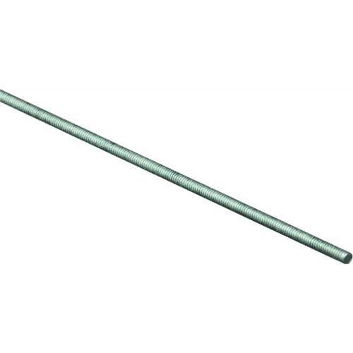 Stanley N218-297 Threaded Rod, 3/8-24 X 3 Ft, Steel, Zinc Plated