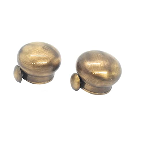 Image of FAPBADRI Simple Curtain End Caps /Finials for a 1 inch Pipe /Rod, Colour - Antique Gold, 6 Pieces