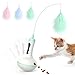 Lewondr Giocattolo con Piume per Gatti, Giocattolo Interattivo per Gatti, Bacchetta per Gatti, Distributore di Cibo per Animale, Giochi Interattivi con Campana per Gatti, Giochi per Animali, Verde
