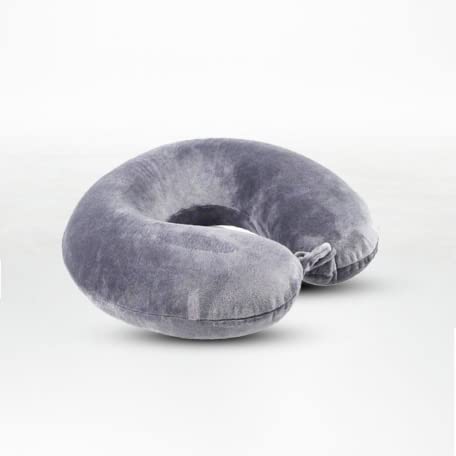 Softac Microfiber Travel Neck Pillow for Neck Support with Removable Premium Cotton Cover, (Grey)-image-41